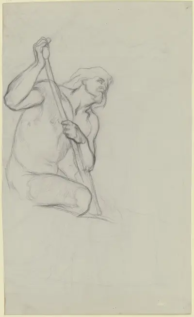 Der Totengräber aus ‘Hamlet und Horatio auf dem Kirchhof’, Victor Müller
