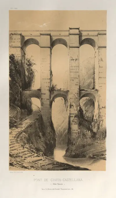Pont De Civita-Castellana (Etats Romains) von Victor Petit