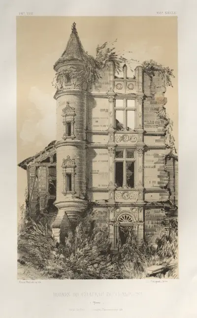 Ruines Du Chateau De Champlost (Yonne) von Victor Petit