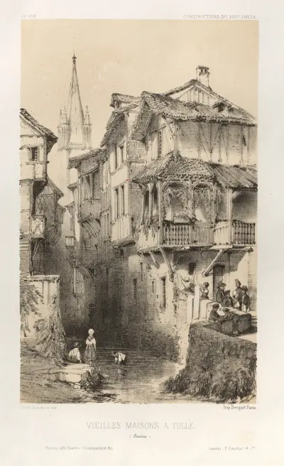 Vielles Maisons A Tulle (Correze) von Victor Petit