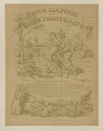 Terre cultivée, terre nourricière av Victor Prouvé