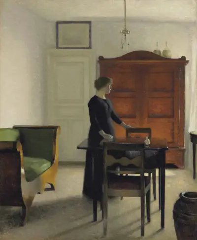 Stue, 1897 av Vilhelm Hammershøi