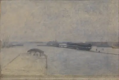 The Harbour of Copenhagen seen from Kvæsthusgade av Vilhelm Hammershøi