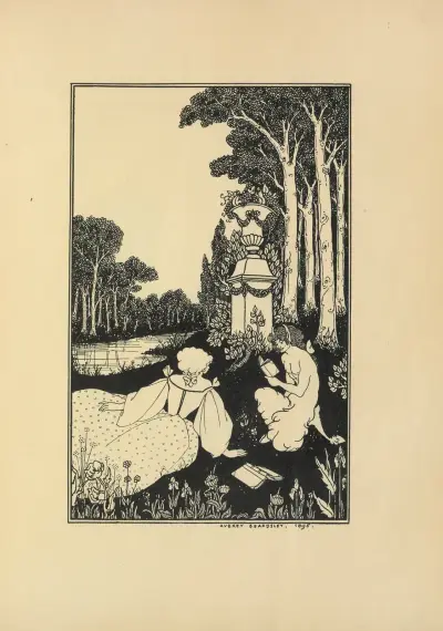 A Catalogue Cover For Leonard Smithers’ Third Catalogue of Rare Books av Aubrey Vincent Beardsley