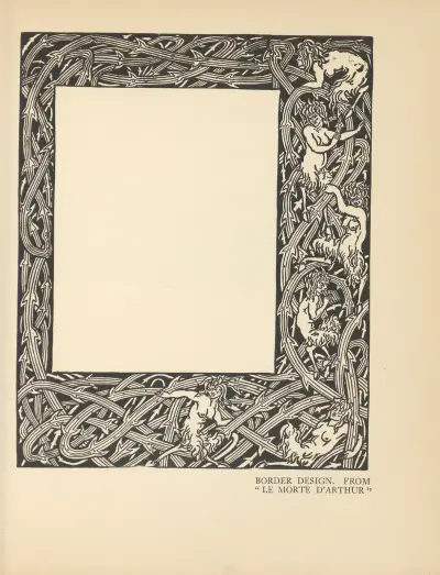 Border Design. From ‘Le Morte d’Arthur’ – nr 1 av Aubrey Vincent Beardsley