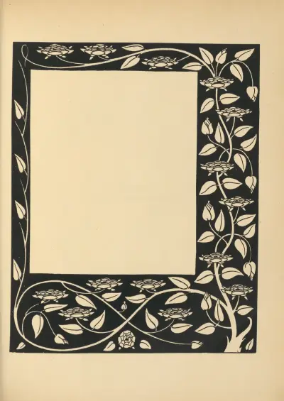Rahmenmuster. Aus 'Le Morte d’Arthur' – Nr. 3 von Aubrey Vincent Beardsley