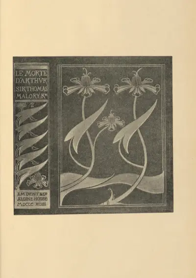 Umschlaggestaltung. Aus „Le Morte d’Arthur“ – Nr. 2 von Aubrey Vincent Beardsley