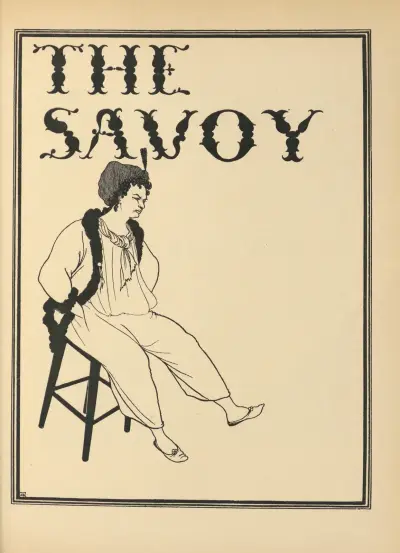 Cover Design. From ‘The Savoy’ No.8 av Aubrey Vincent Beardsley