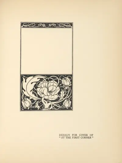 Návrh obálky knihy „At The First Corner“, Aubrey Vincent Beardsley