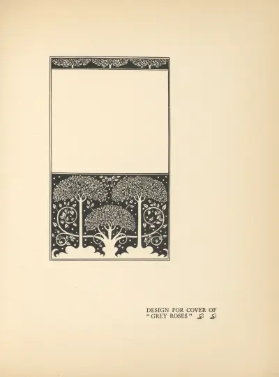 Entwurf für den Umschlag von 'Grey Roses' von Aubrey Vincent Beardsley