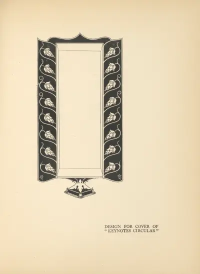 Omslagsdesign pro ‘Keynotes Circular’, Aubrey Vincent Beardsley