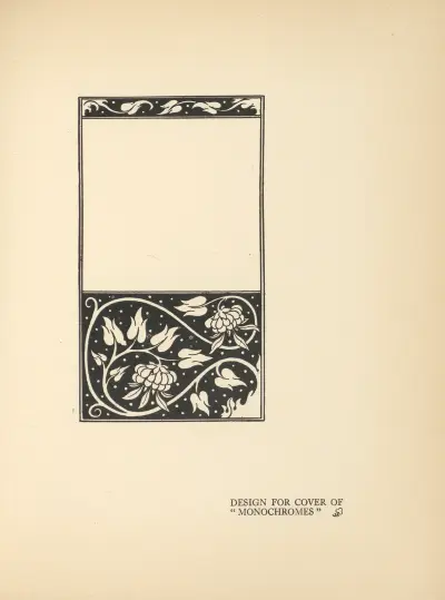 Návrh obálky pro 'Monochromes', Aubrey Vincent Beardsley