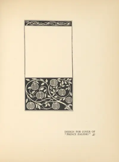 Design for cover of ‘Prince Zaleski’ av Aubrey Vincent Beardsley