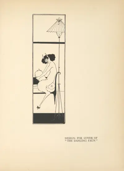 Umschlagentwurf für ‚The Dancing Faun‘ von Aubrey Vincent Beardsley