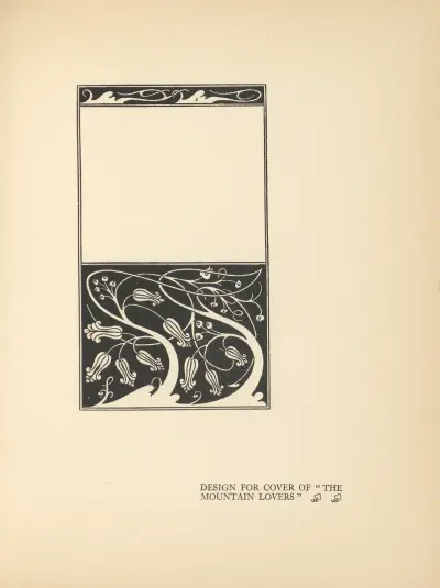 Návrh obálky knihy „The Mountain Lovers“, Aubrey Vincent Beardsley