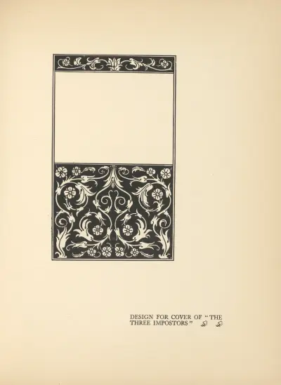 Design for cover of ‘The Three Impostors’, Aubrey Vincent Beardsley