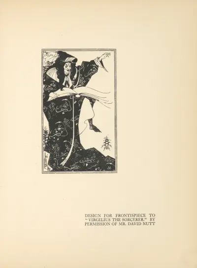 Entwurf für das Frontispiz zu „Virgilius der Zauberer“ von Aubrey Vincent Beardsley