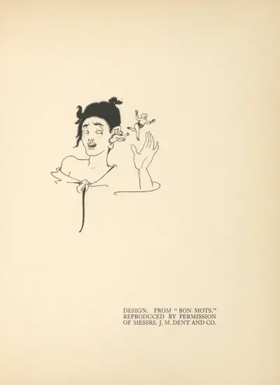 Design. From ‘Bon Mots’ – nr 3 av Aubrey Vincent Beardsley