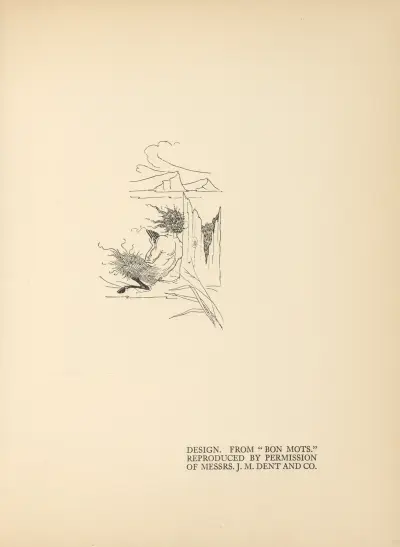 Design. Aus „Bon Mots“ – Nr. 1 von Aubrey Vincent Beardsley