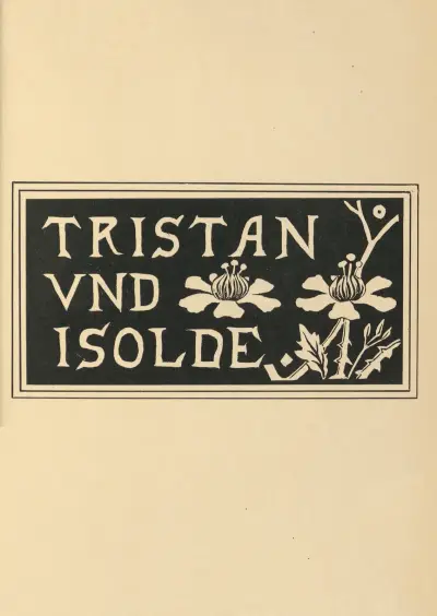 Entwurf für den Umschlag von Aubrey Beardsleys Exemplar von ‚Tristan und Isolde‘ – Nr. 1 von Aubrey Vincent Beardsley