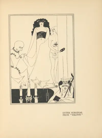 Wejście Herodiady. Z „Salome”, Aubrey Vincent Beardsley