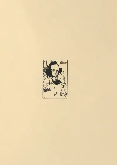 Felix Mendelssohn Bartholdy. Aus 'The Savoy' Nr. 8 von Aubrey Vincent Beardsley