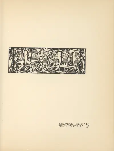 Headpiece. From ‘Le Morte d’Arthur’ av Aubrey Vincent Beardsley