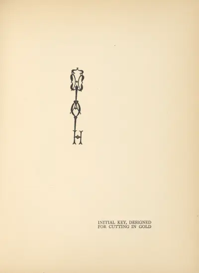 Initial Key, Designed For Cutting In Gold av Aubrey Vincent Beardsley