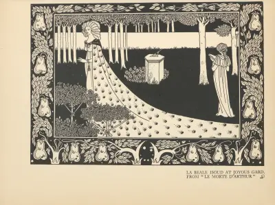 La Beale Isoud At Joyoüs Gard. From ‘Le Morte d’Arthur av Aubrey Vincent Beardsley