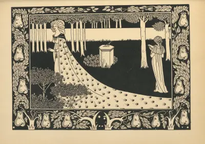 La Beale Isoud in Joyous Gard. Aus 'Le Morte d'Arthur', 1901 von Aubrey Vincent Beardsley