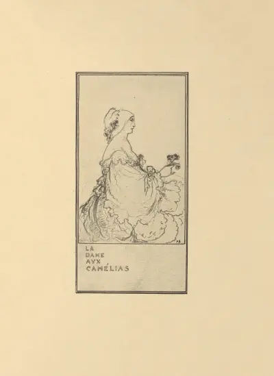 La Dame Aux Camelias av Aubrey Vincent Beardsley