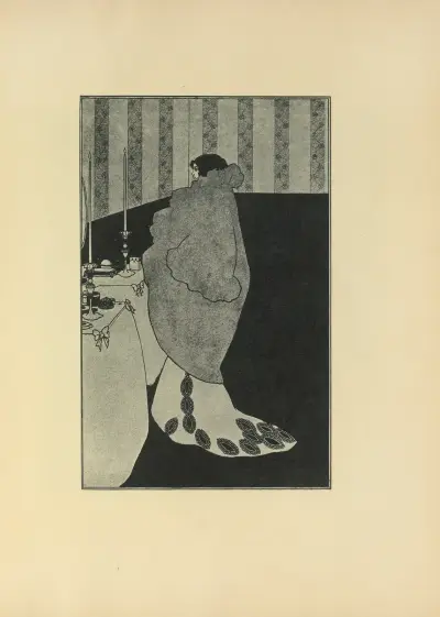 La Dame aux Camelias From the ‘Yellow Book’ No av Aubrey Vincent Beardsley