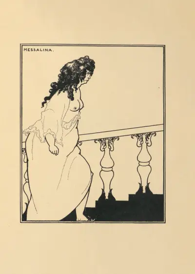 Messalina Returning From The Bath av Aubrey Vincent Beardsley