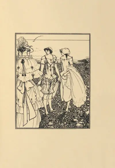 On Dieppe Beach (The Bathers). From ‘The Savoy’ No.1 av Aubrey Vincent Beardsley