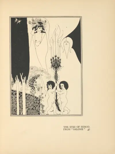 Herodes' Augen. Aus 'Salome' von Aubrey Vincent Beardsley