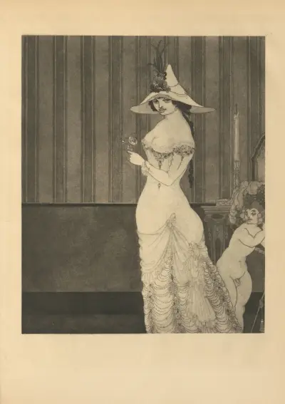 The Lady With The Rose. From ‘Mademoiselle De Maupin’ av Aubrey Vincent Beardsley
