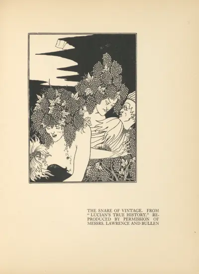 The Snare of Vintage. From ‘Lucian’s True History av Aubrey Vincent Beardsley