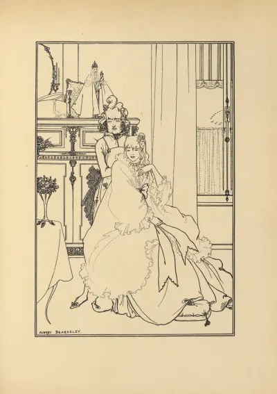 Das Boudoir der Helena. Aus 'The Savoy' Nr. 1 von Aubrey Vincent Beardsley