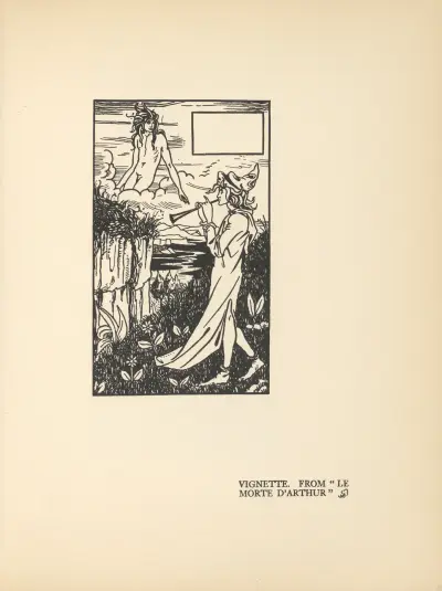 Vignette aus ‚Le Morte d’Arthur‘ – Nr. 2 von Aubrey Vincent Beardsley