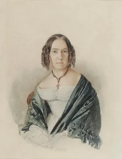 Damenporträt von Rudolf von Alt