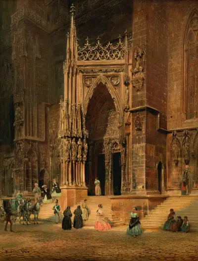 Der Regensburger Dom (Portal) von Rudolf von Alt