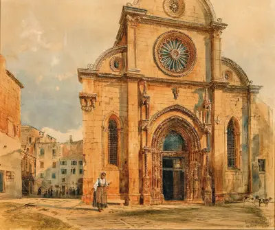 The cathedral of Sebenico (Sibenik) in Dalmatia von Rudolf von Alt