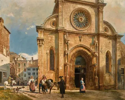 The Cathedral Of St James In Sebenico von Rudolf von Alt