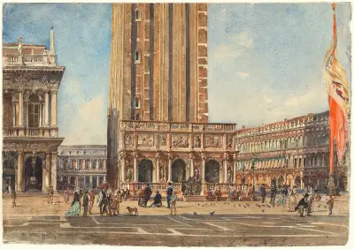 The Piazza San Marco von Rudolf von Alt