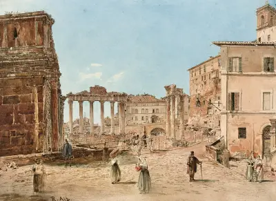 The Roman Forum in Rom von Rudolf von Alt