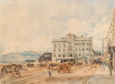 The Town Hall in Gmunden von Rudolf von Alt