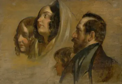 Count Majláth with Family av Friedrich von Amerling