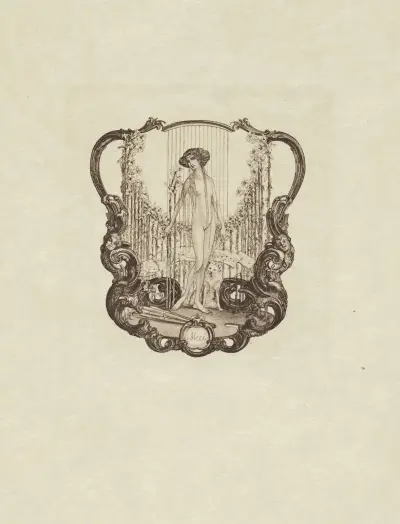 Bookplate; Mici – Noten und Buchzeichen av Franz von Bayros