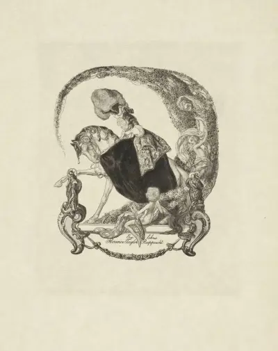 Bookplate of Florence Taylor Rupprecht av Franz von Bayros