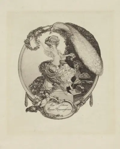 Ex libris pro Marie Rassenfosse, Franz von Bayros